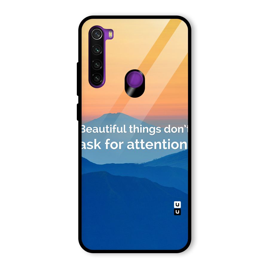 Beautiful Things Quote Glass Back Case for Redmi Note 8