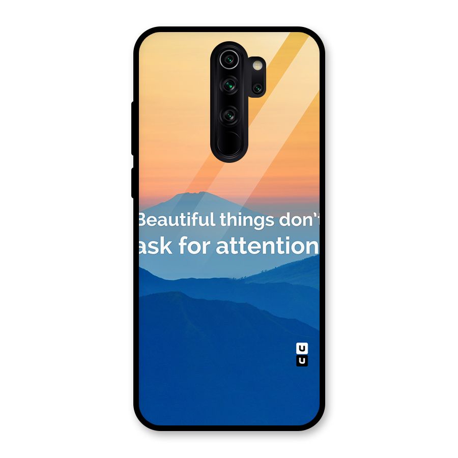 Beautiful Things Quote Glass Back Case for Redmi Note 8 Pro