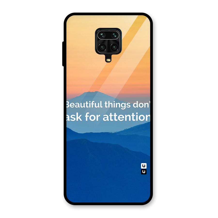 Beautiful Things Quote Glass Back Case for Redmi Note 9 Pro