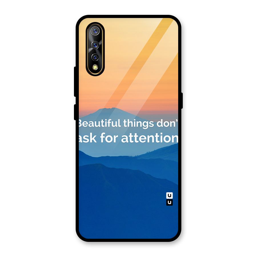 Beautiful Things Quote Glass Back Case for Vivo S1