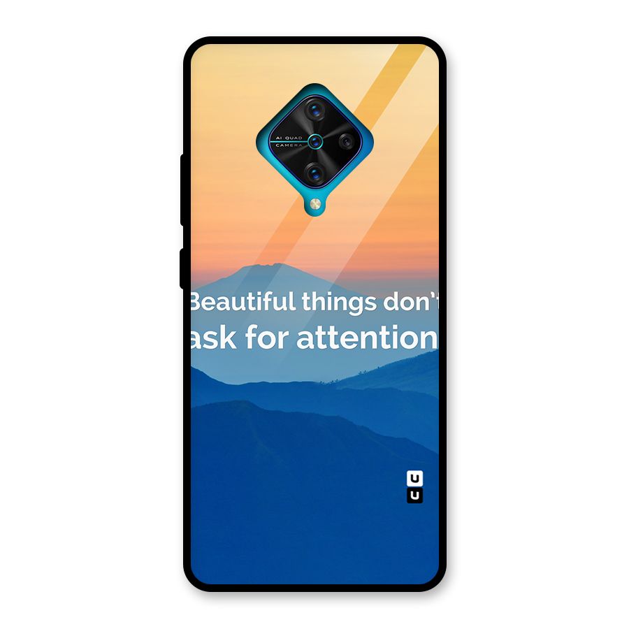 Beautiful Things Quote Glass Back Case for Vivo S1 Pro