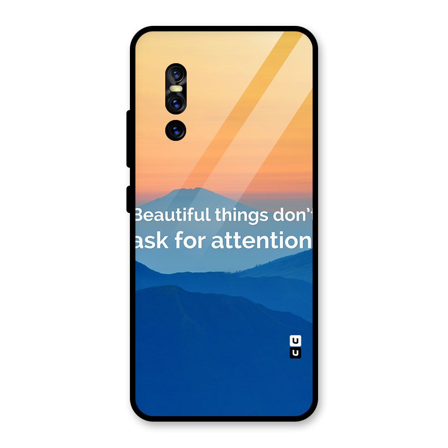 Beautiful Things Quote Glass Back Case for Vivo V15 Pro