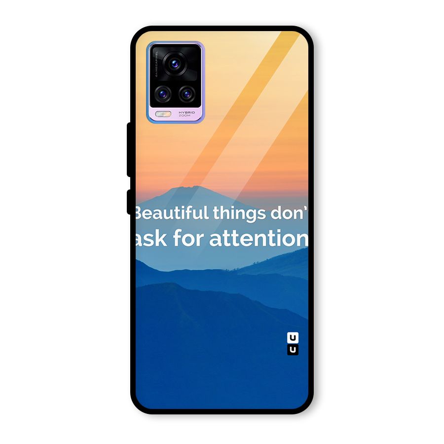 Beautiful Things Quote Glass Back Case for Vivo V20 Pro