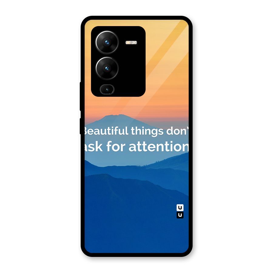 Beautiful Things Quote Glass Back Case for Vivo V25 Pro