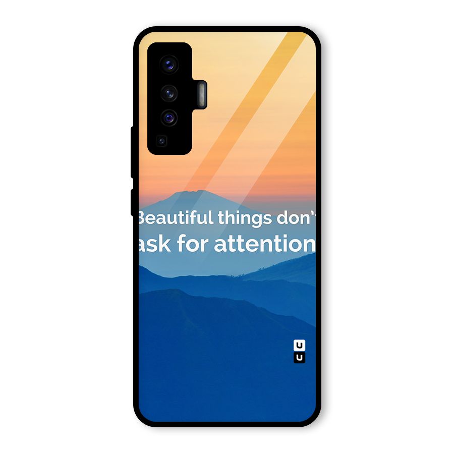 Beautiful Things Quote Glass Back Case for Vivo X50