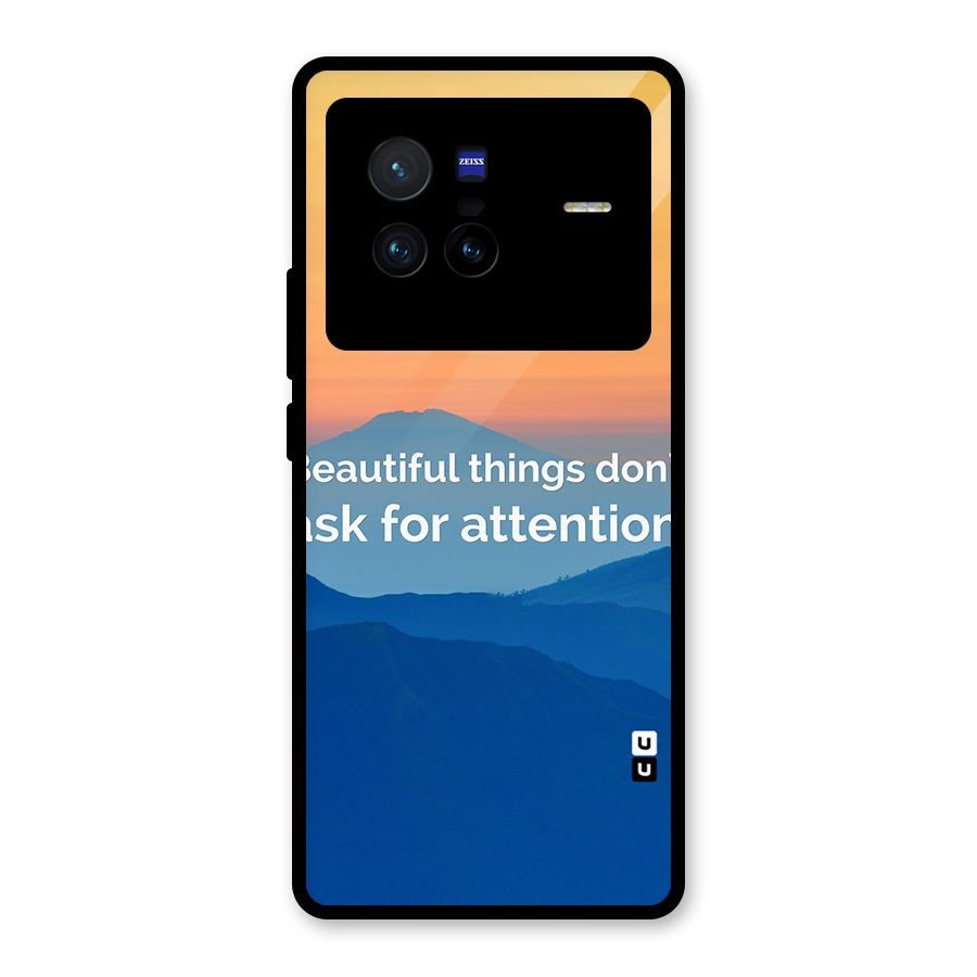 Beautiful Things Quote Glass Back Case for Vivo X80