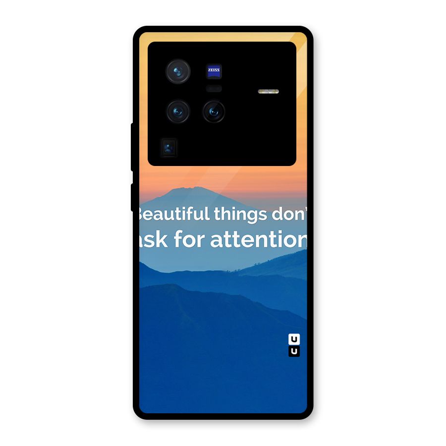 Beautiful Things Quote Glass Back Case for Vivo X80 Pro