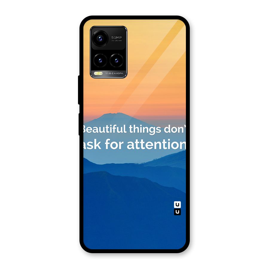 Beautiful Things Quote Glass Back Case for Vivo Y21T