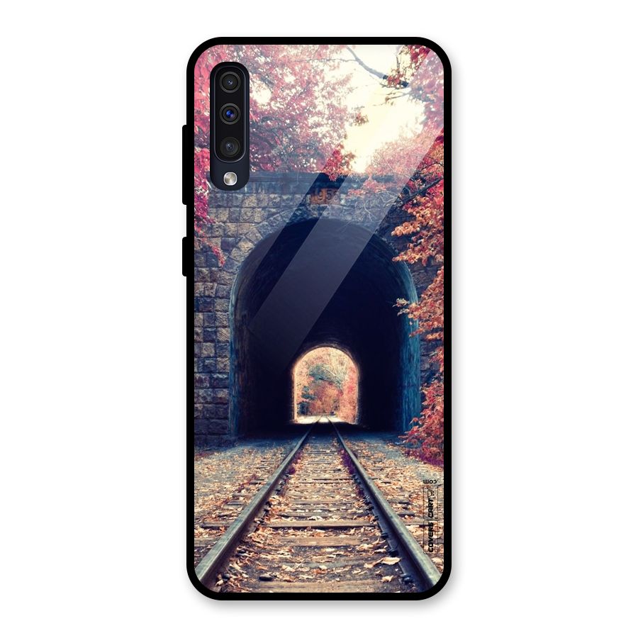 Beautiful Track Glass Back Case for Galaxy A50