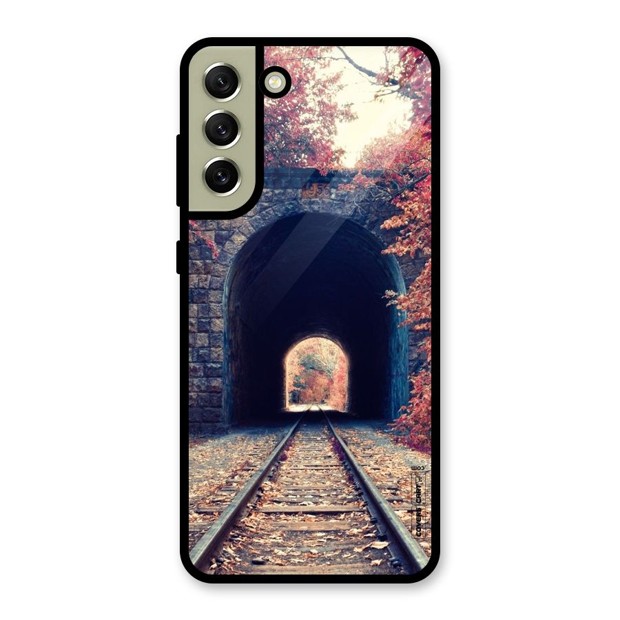 Beautiful Track Glass Back Case for Galaxy S21 FE 5G