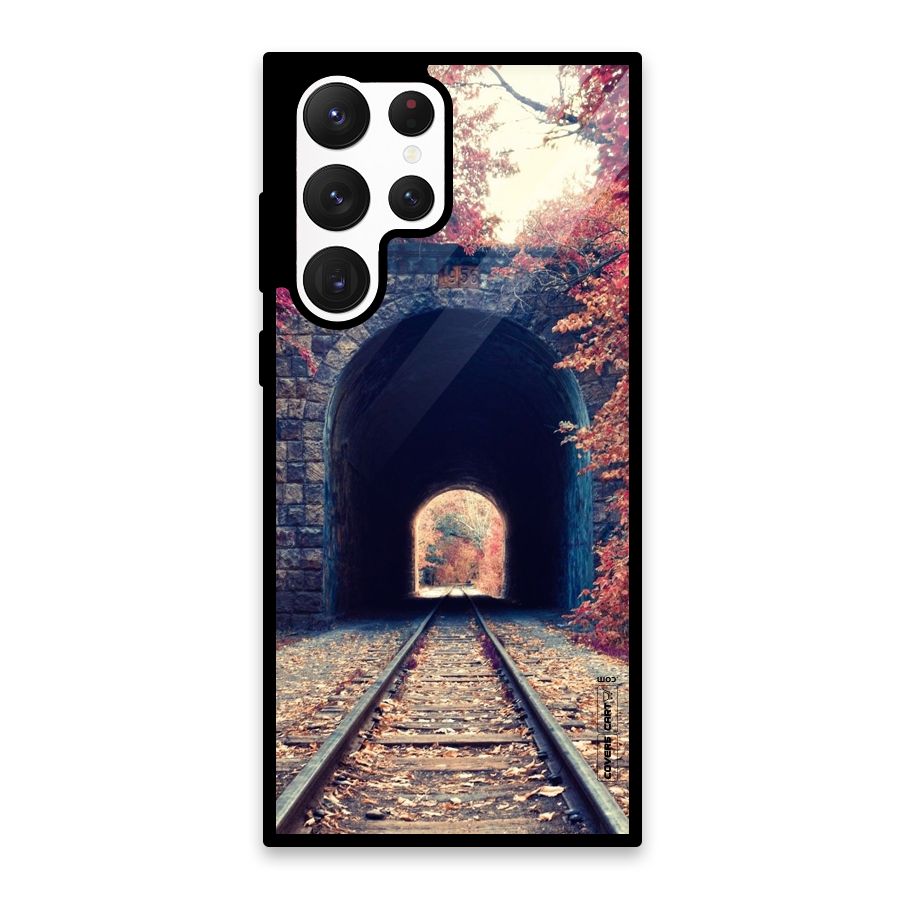 Beautiful Track Glass Back Case for Galaxy S22 Ultra 5G