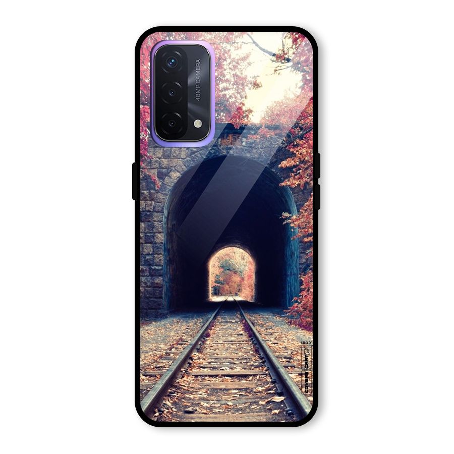 Beautiful Track Glass Back Case for Oppo A74 5G