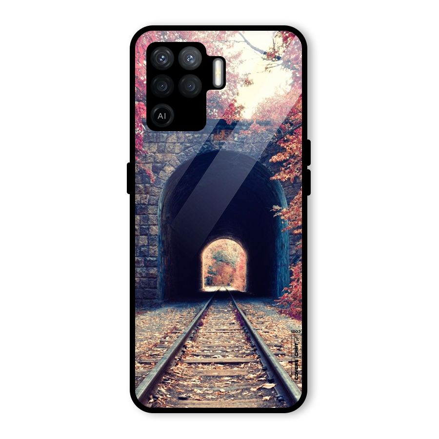 Beautiful Track Glass Back Case for Oppo F19 Pro