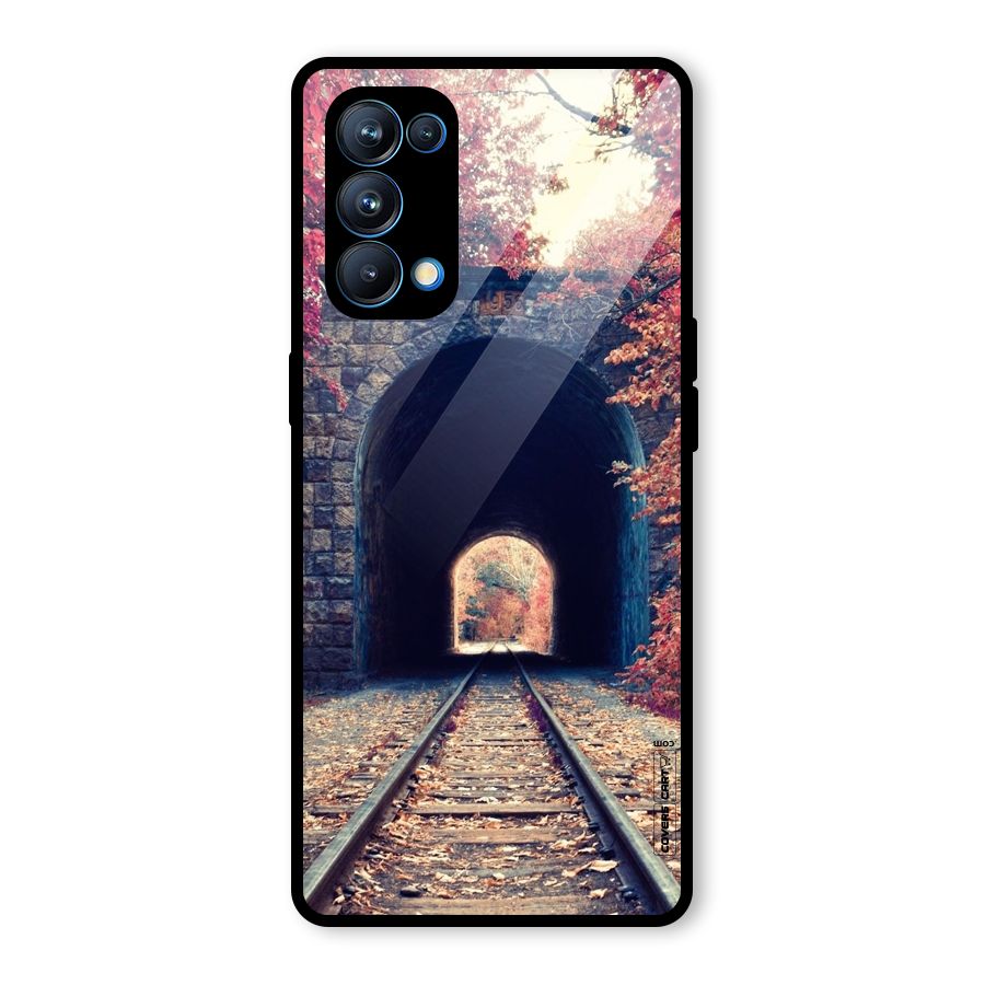 Beautiful Track Glass Back Case for Oppo Reno5 Pro 5G