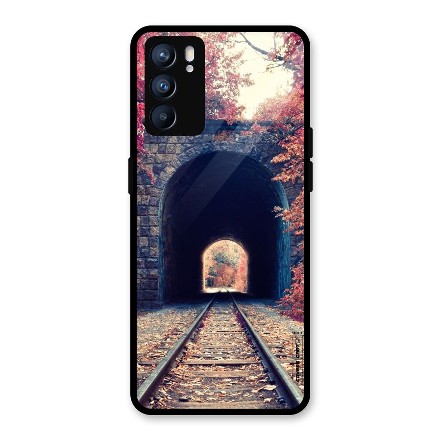 Beautiful Track Glass Back Case for Oppo Reno6 5G