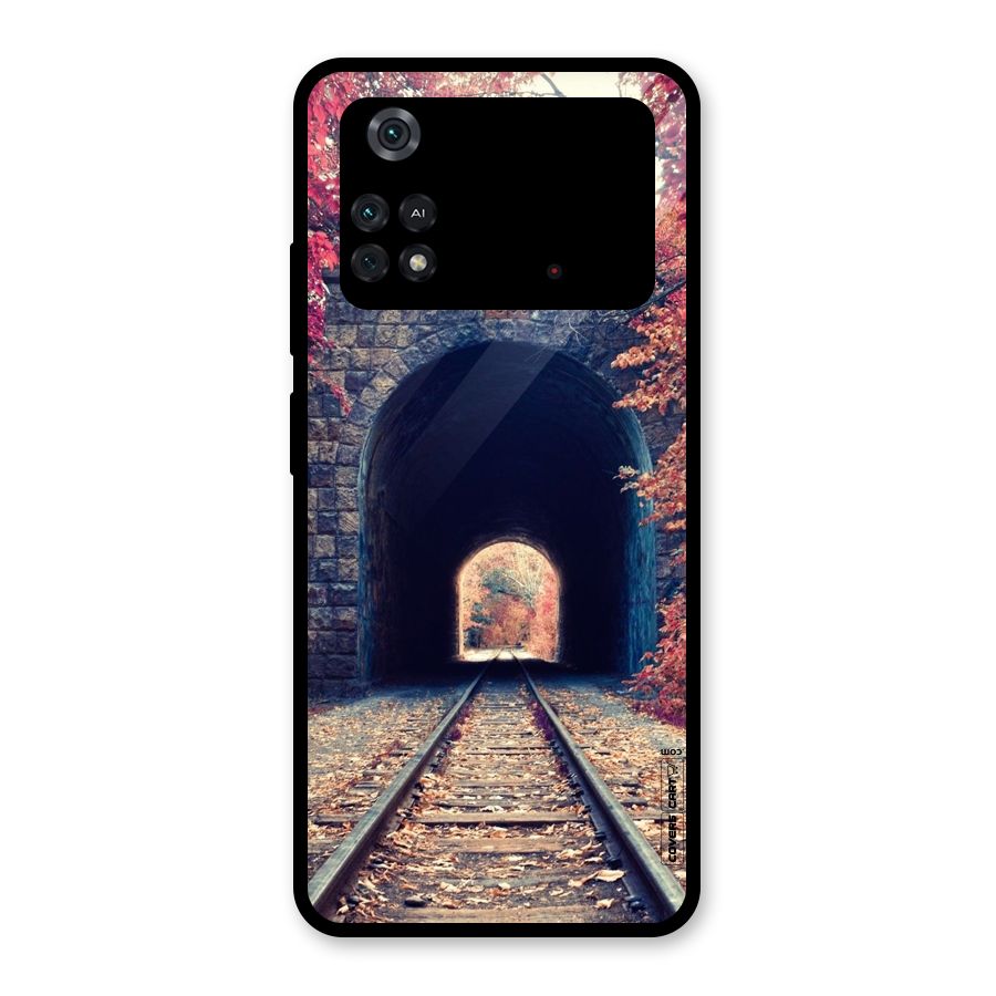 Beautiful Track Glass Back Case for Poco M4 Pro 4G