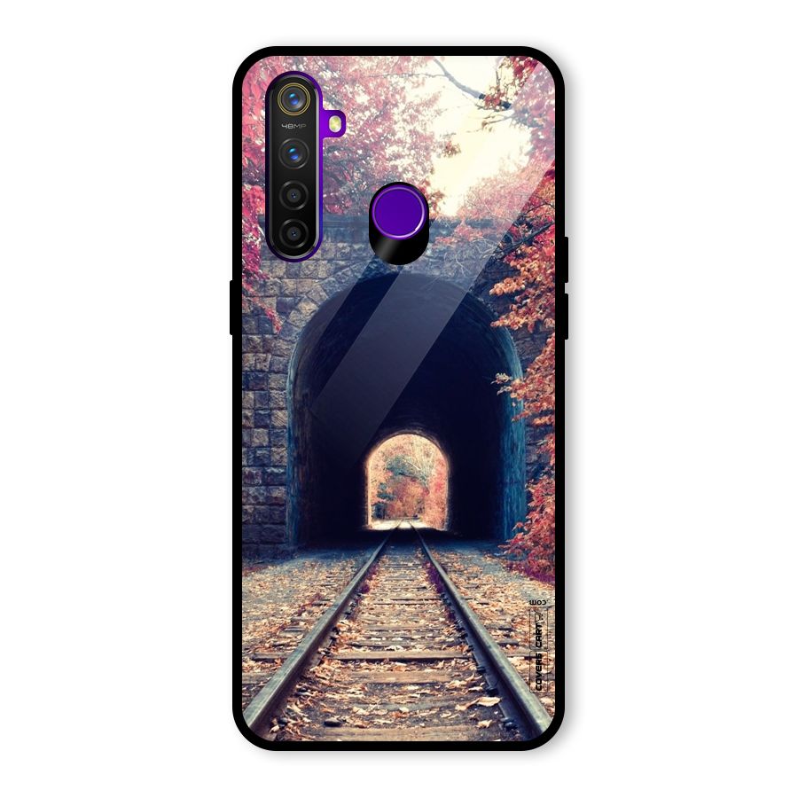 Beautiful Track Glass Back Case for Realme 5 Pro