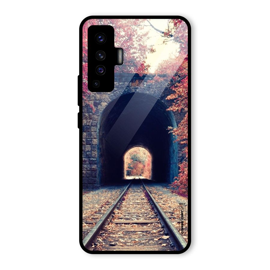 Beautiful Track Glass Back Case for Vivo X50