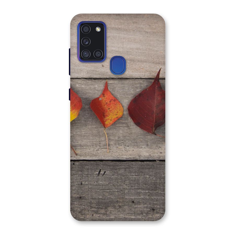 Beautiful Wood Leafs Back Case for Galaxy A21s