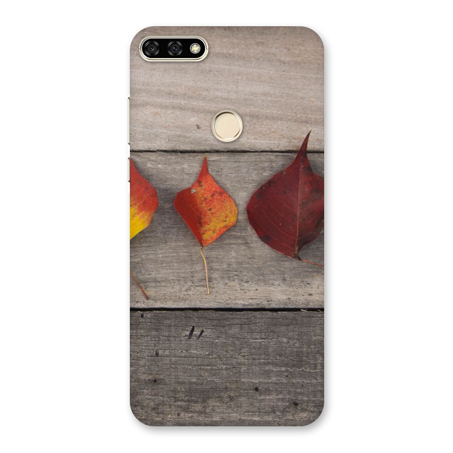 Beautiful Wood Leafs Back Case for Honor 7A