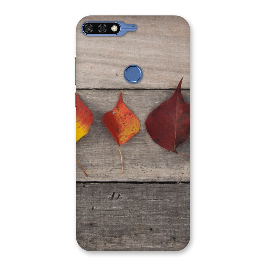 Beautiful Wood Leafs Back Case for Honor 7C