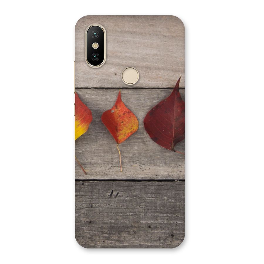 Beautiful Wood Leafs Back Case for Mi A2