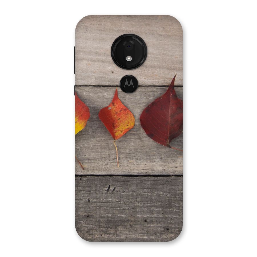 Beautiful Wood Leafs Back Case for Moto G7 Power