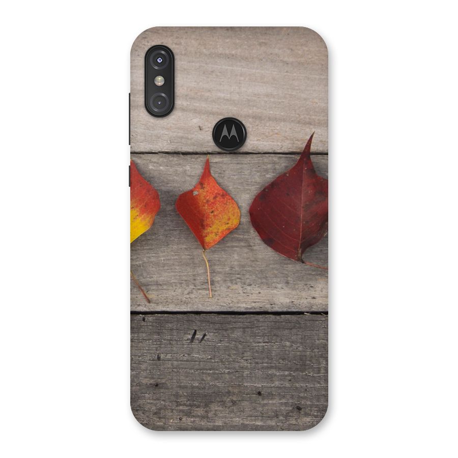 Beautiful Wood Leafs Back Case for Motorola One Power