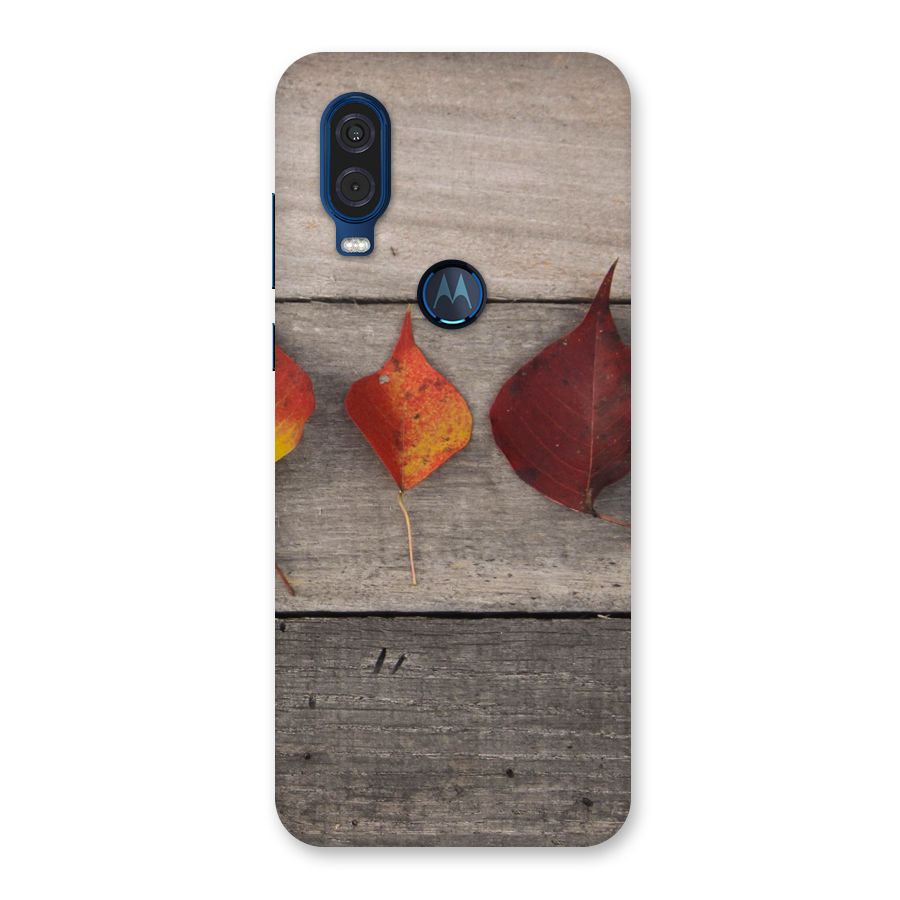Beautiful Wood Leafs Back Case for Motorola One Vision