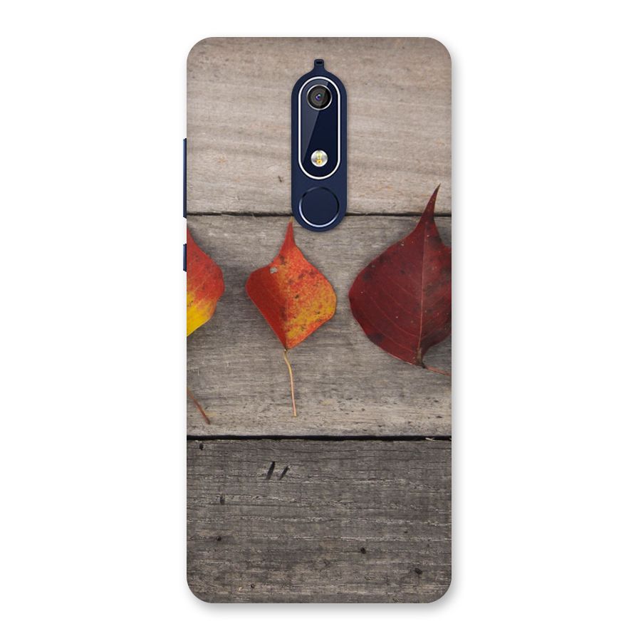 Beautiful Wood Leafs Back Case for Nokia 5.1