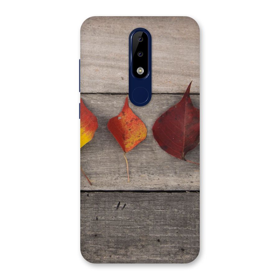 Beautiful Wood Leafs Back Case for Nokia 5.1 Plus