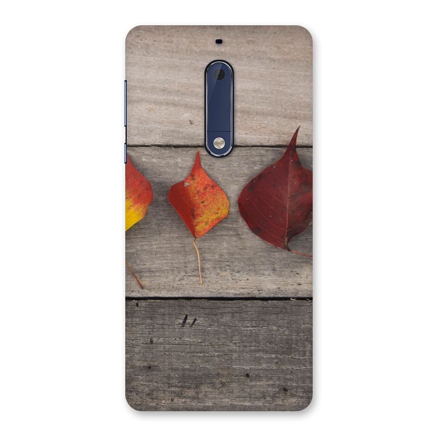 Beautiful Wood Leafs Back Case for Nokia 5
