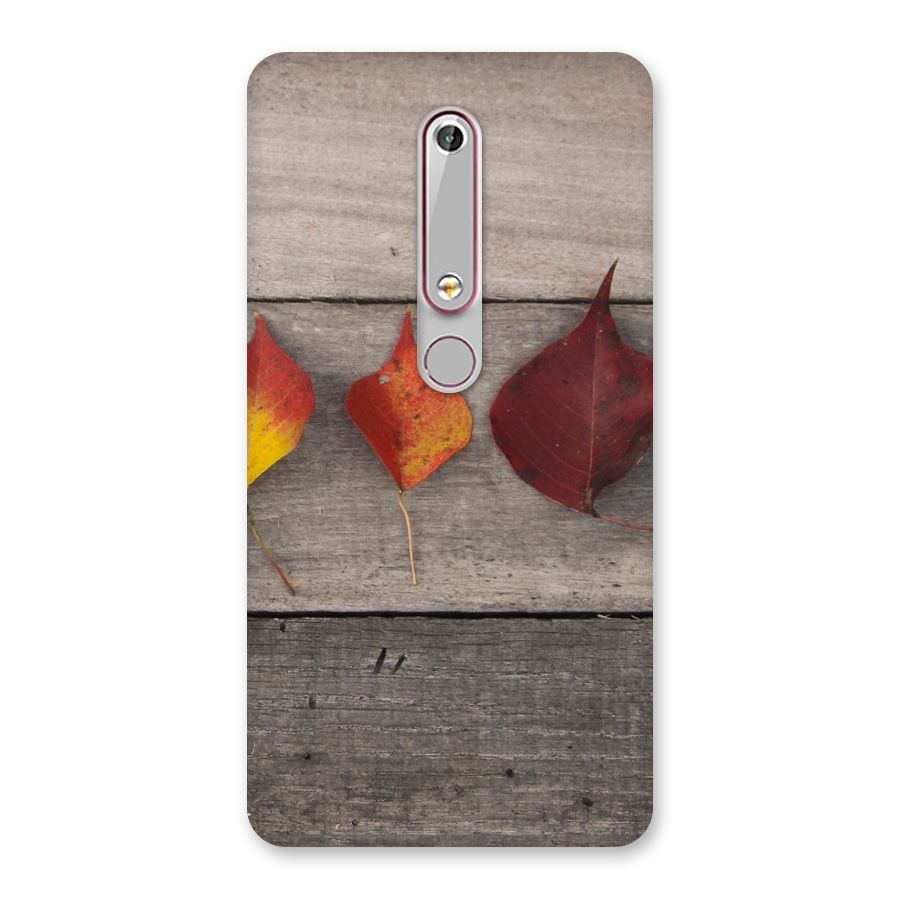 Beautiful Wood Leafs Back Case for Nokia 6.1