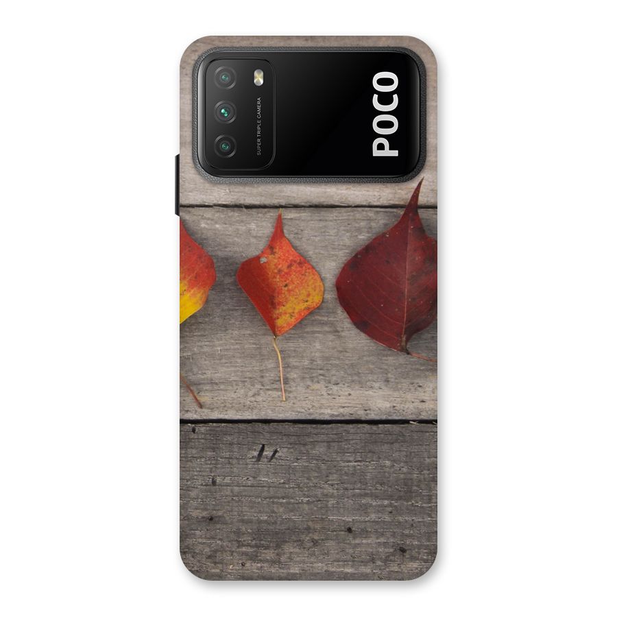Beautiful Wood Leafs Back Case for Poco M3