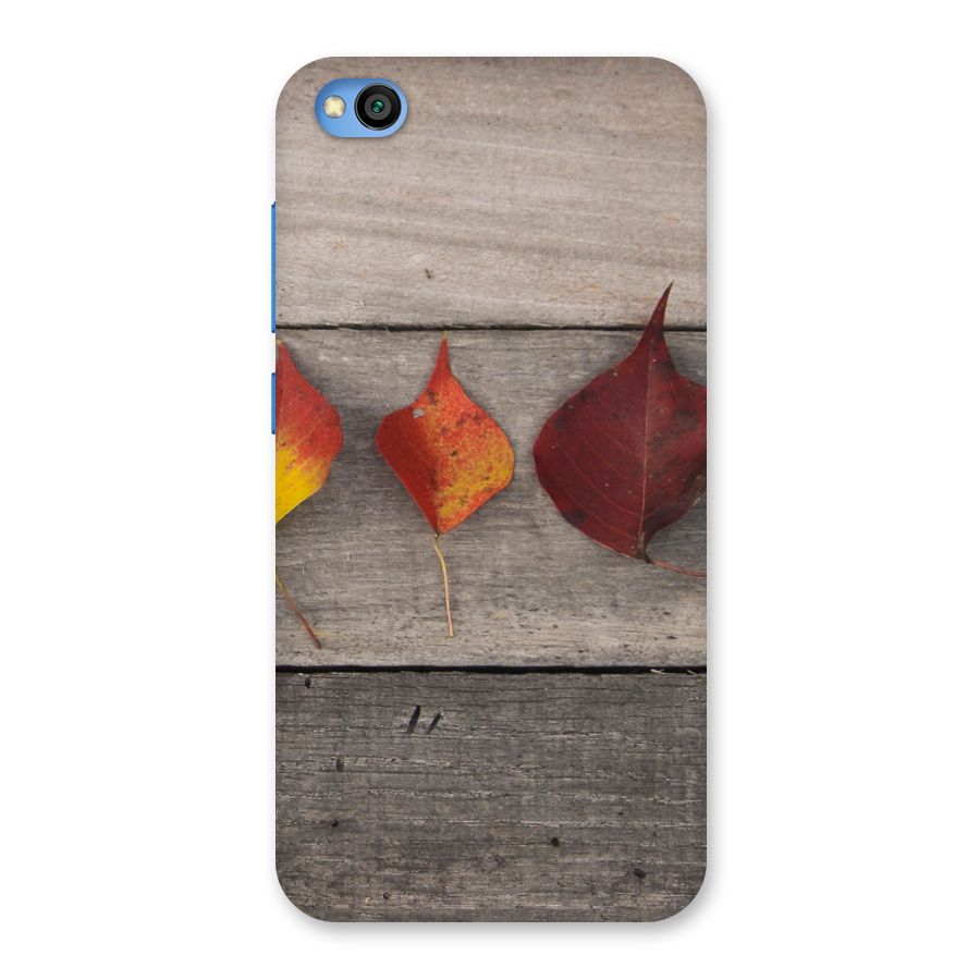 Beautiful Wood Leafs Back Case for Redmi Go