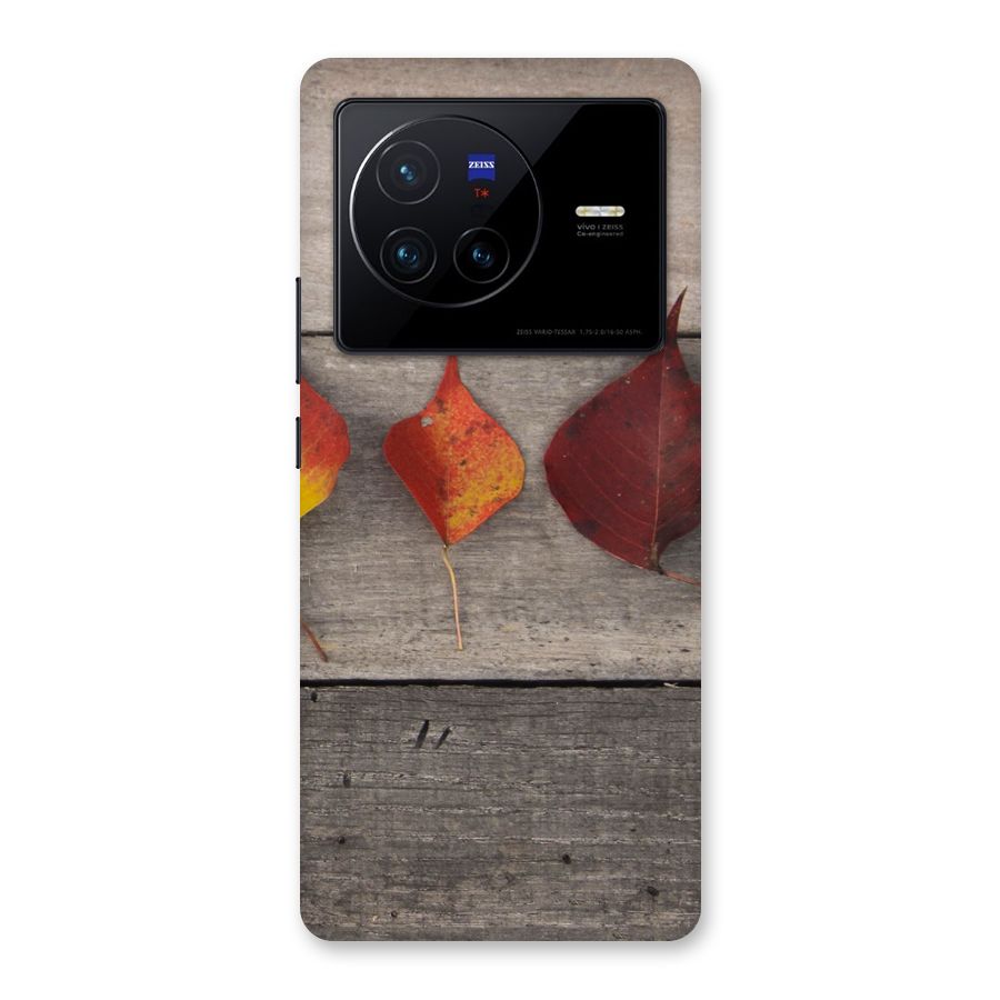 Beautiful Wood Leafs Back Case for Vivo X80