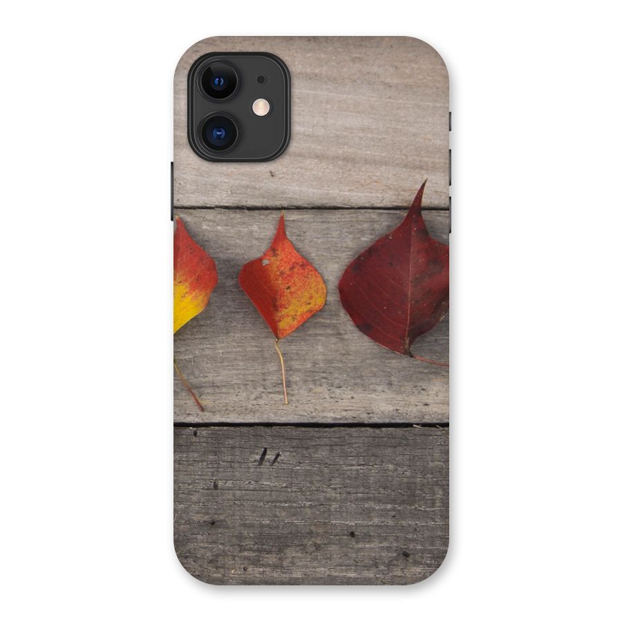 Beautiful Wood Leafs Back Case for iPhone 11