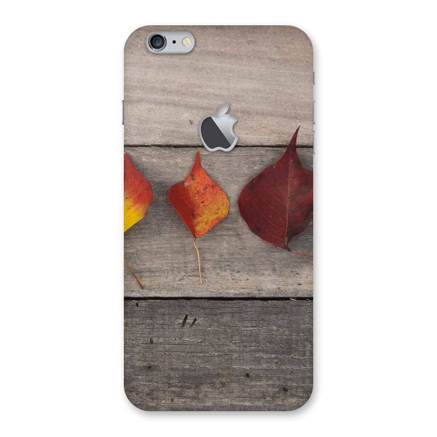 Beautiful Wood Leafs Back Case for iPhone 6 Plus 6S Plus Logo Cut