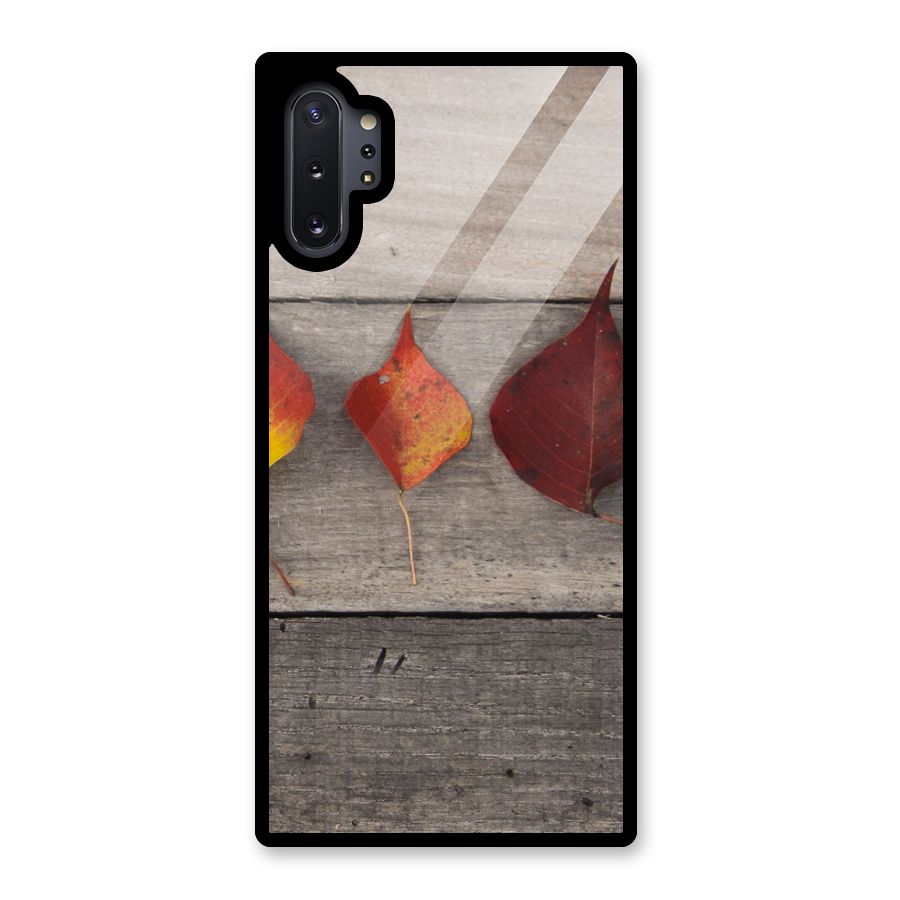 Beautiful Wood Leafs Glass Back Case for Galaxy Note 10 Plus
