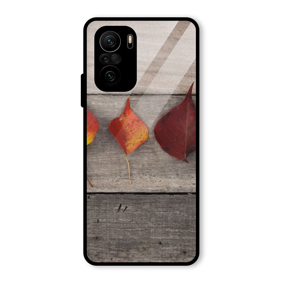 Beautiful Wood Leafs Glass Back Case for Mi 11X Pro