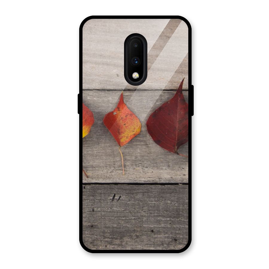 Beautiful Wood Leafs Glass Back Case for OnePlus 7