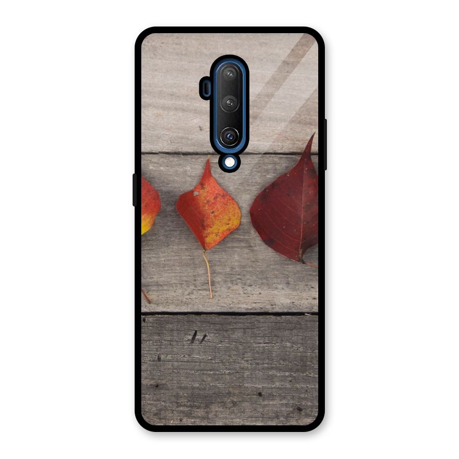 Beautiful Wood Leafs Glass Back Case for OnePlus 7T Pro