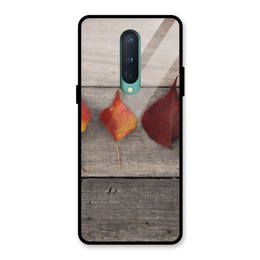 Beautiful Wood Leafs Glass Back Case for OnePlus 8