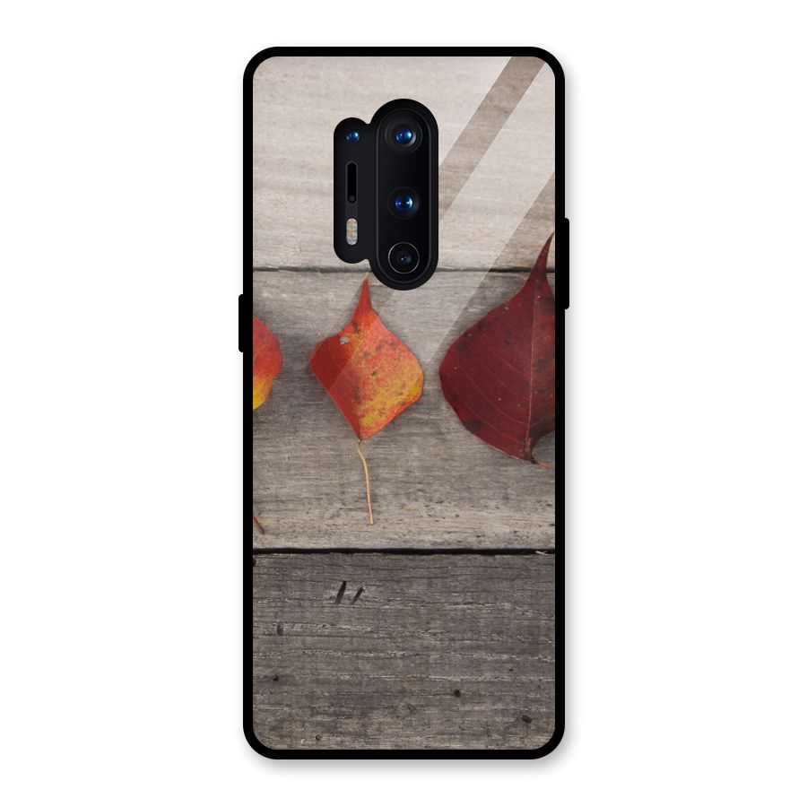 Beautiful Wood Leafs Glass Back Case for OnePlus 8 Pro