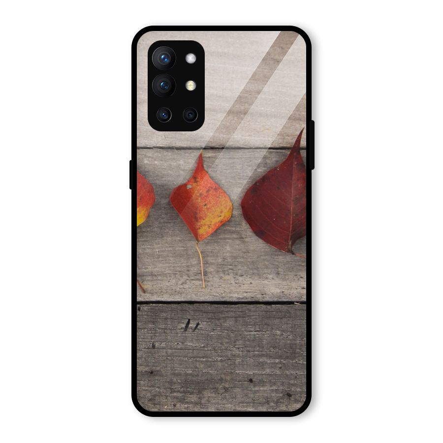 Beautiful Wood Leafs Glass Back Case for OnePlus 9R