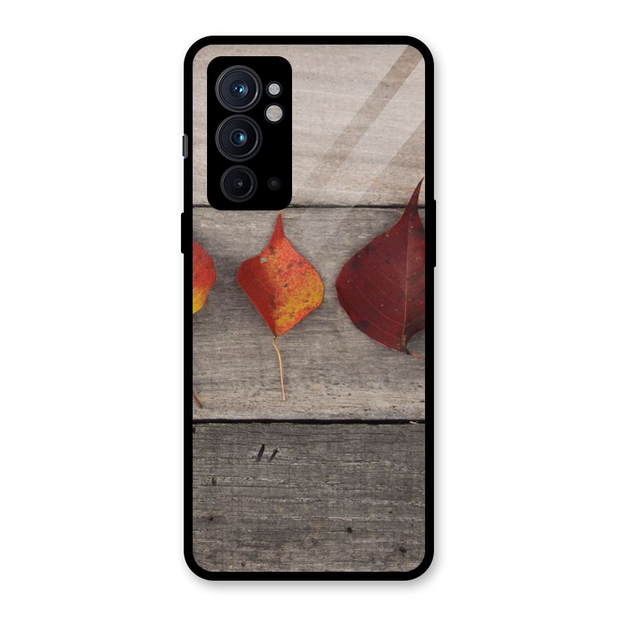 Beautiful Wood Leafs Glass Back Case for OnePlus 9RT 5G