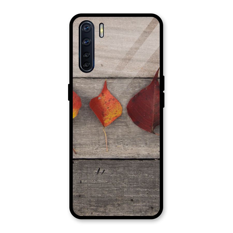 Beautiful Wood Leafs Glass Back Case for Oppo F15