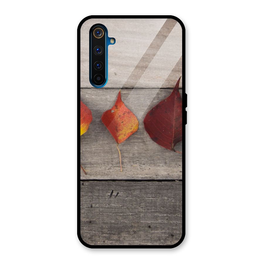 Beautiful Wood Leafs Glass Back Case for Realme 6 Pro