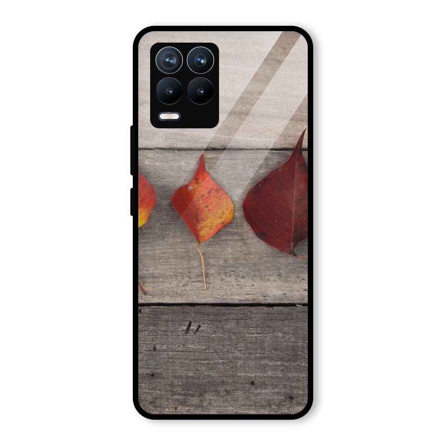 Beautiful Wood Leafs Glass Back Case for Realme 8 Pro