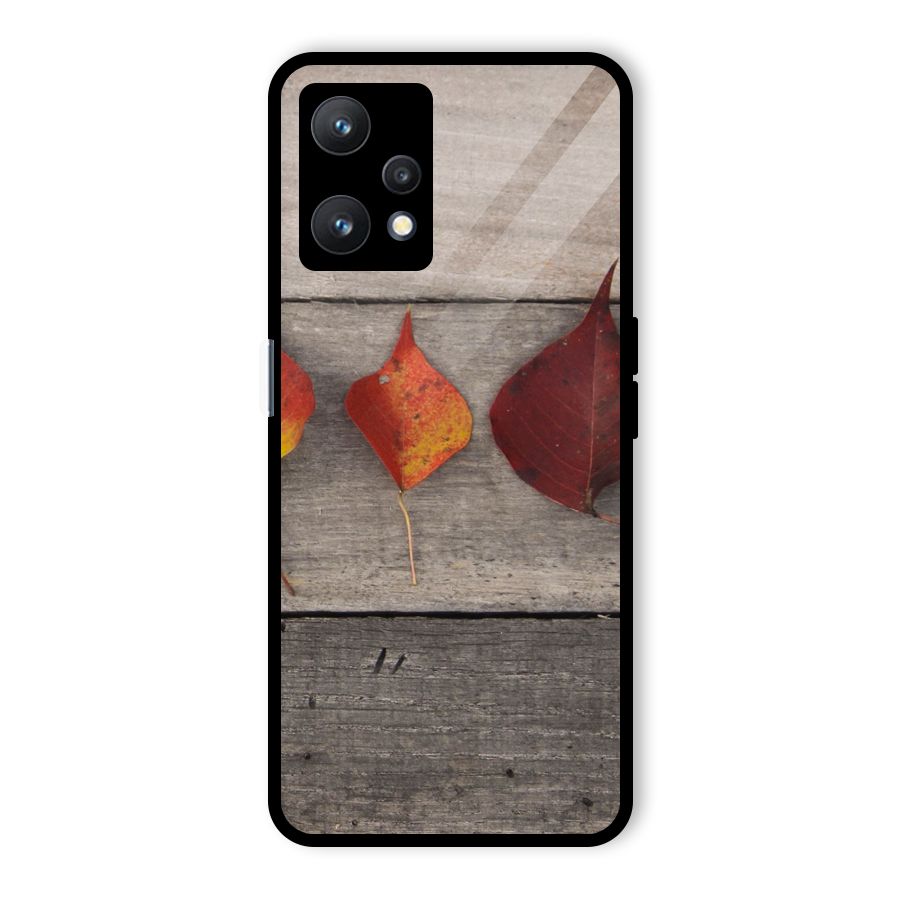 Beautiful Wood Leafs Glass Back Case for Realme 9 Pro 5G